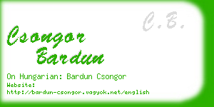 csongor bardun business card